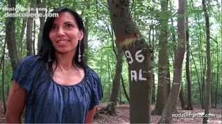 Caught Georgous amateur exhib milf gets rendez vous in a wood before anal sex at home